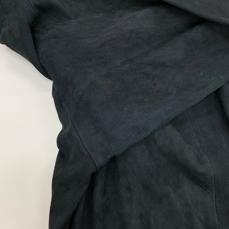 美品◆ストールス トップス スエード×レザー切替 レディース サイズS ブラック STOULS 【AFB36】