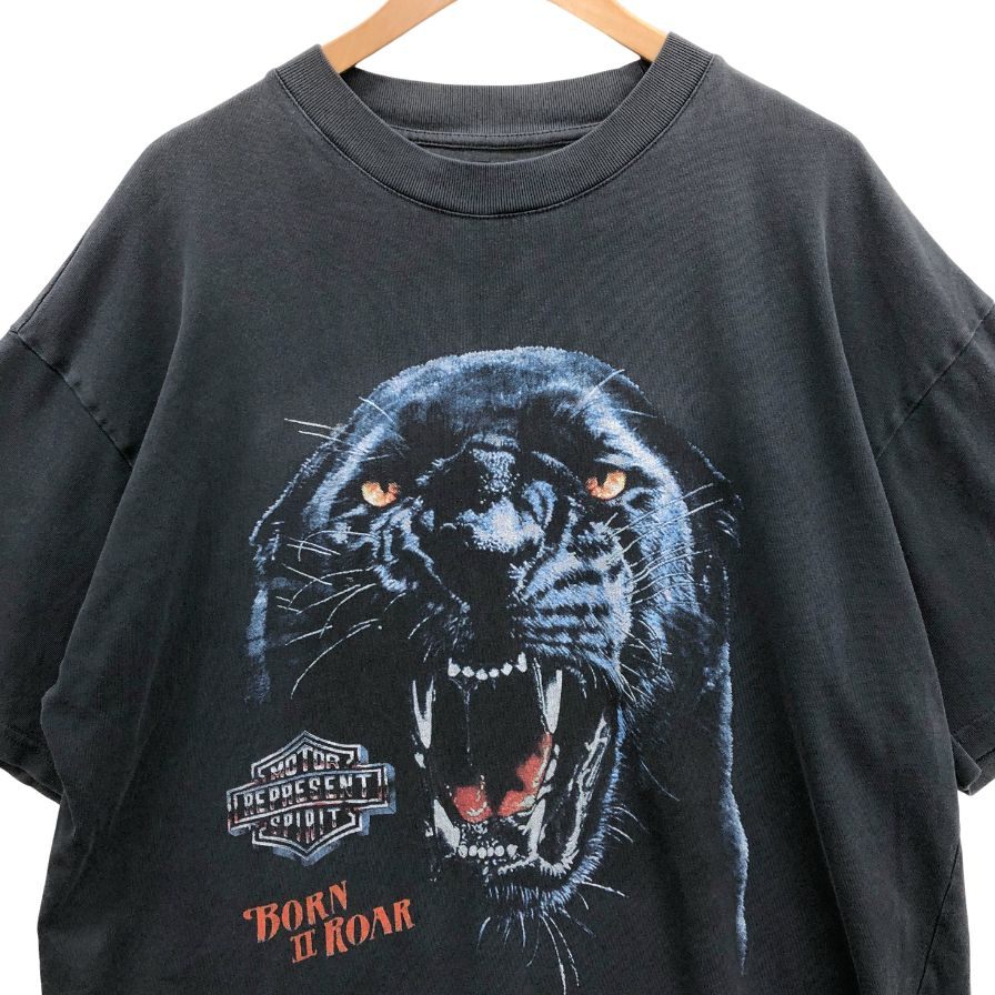 中古◆リプレゼント 半袖Tシャツ プリント BORN TO ROAR グレー系 メンズ サイズXL REPRESENT 【AFB36】