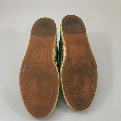 ルイヴィトン モカシンシューズ スエード エスパドリーユ CL1116 グリーン ベージュ 6.5 メンズ LOUIS VUITTON 約25.5cm【PTM3】