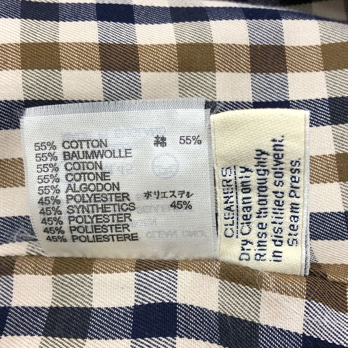 美品◆アクアスキュータム バルカラーコート  イングランド製 メンズ  ネイビー サイズ表記無し Aquascutum 【AFB2】