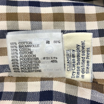 美品◆アクアスキュータム バルカラーコート  イングランド製 メンズ  ネイビー サイズ表記無し Aquascutum 【AFB2】