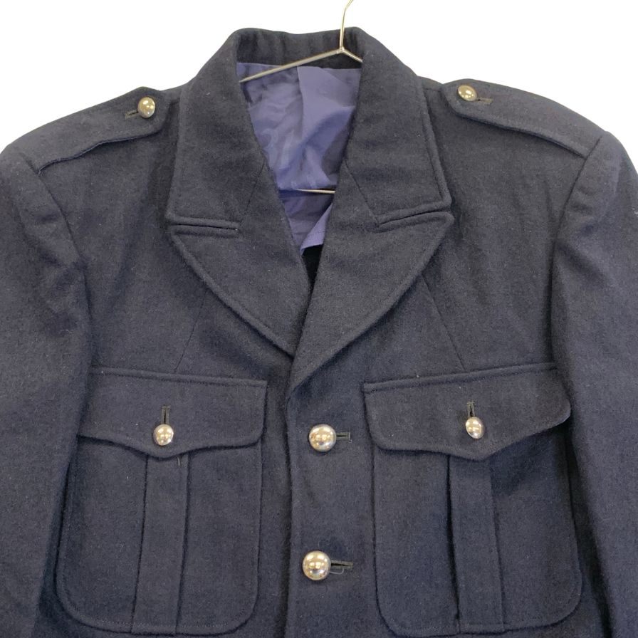 美品◆フランス軍 ミリタリー ショートジャケット アイクジャケット メンズ ネイビー サイズ31 【AFA15】