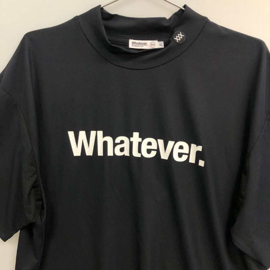 極美品◆ワットエバー モックネックTシャツ ブラック レディース サイズXL Whatever. 【AFB36】
