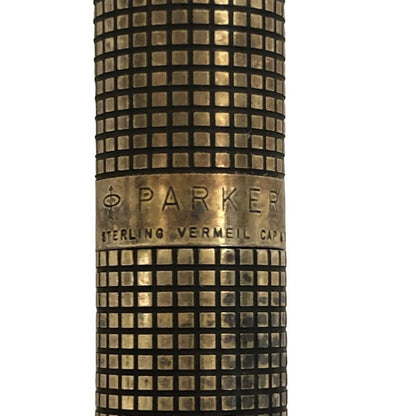 パーカー 万年筆 スターリングシルバー シズレ ペン先14K 格子柄 PARKER【AFI4】