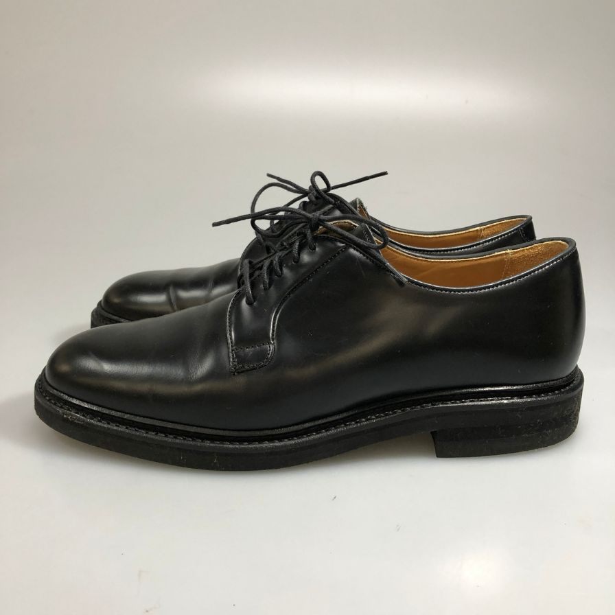 バーウィック 4406 レザーシューズ プレーントゥ レザー ブラック メンズ サイズUK7 Berwick ビジネスシューズ 約26.0cm【LA】【中古】