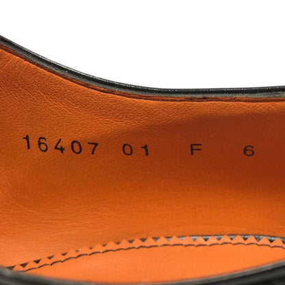 サントーニ レザーシューズ 16407 サイドレース レザー サイズ6.5 ブラック メンズ Santoni 約25.5cm【AFD15】