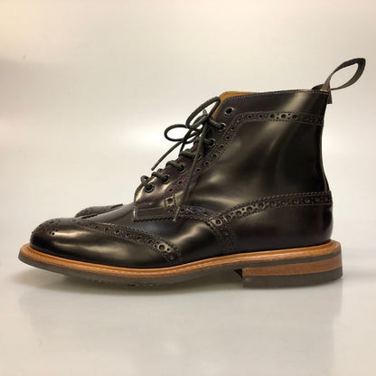 トリッカーズ ストウ ウィングチップ メンズ サイズ 7ハーフ パープル Tricker’ｓ ブーツ 約26.0cm【LA】【中古】