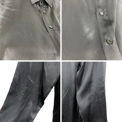 美品◆ディオール 長袖 ドレス シルク シャツ 20ss グレー メンズ サイズ38 DIOR 【AFB43】