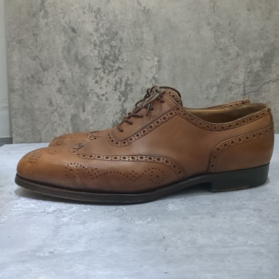 サンクリスピン レザーシューズ ウイングチップ 2324 カーフ ブラウン メンズ サイズUK7.5 SAINT CRISPIN'S ビジネスシューズ 約26.0cm【LA】【中古】