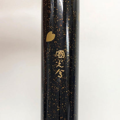 パイロット 万年筆 漆 國光会 蒔絵 金桜 14K-585 10 M字 ブラック×ゴールド PILOT【AFI18-2】