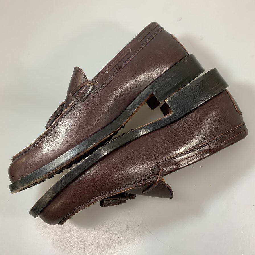 トッズ タッセルローファー カーフ ブラウン サイズ8 メンズ TOD`S 約27.0cm【AFC42】