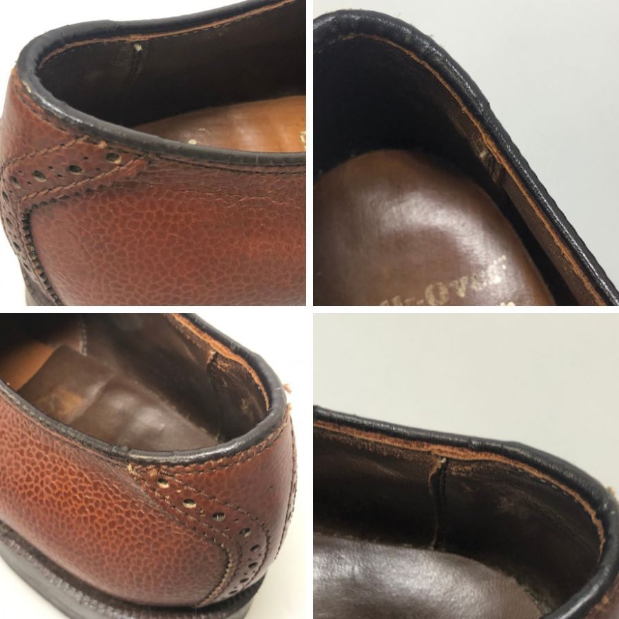 ウォークオーバー レザーシューズ プレーントゥ シボ ブラウン メンズ サイズ US10 WALK OVER 約28.0cm【AFC47】