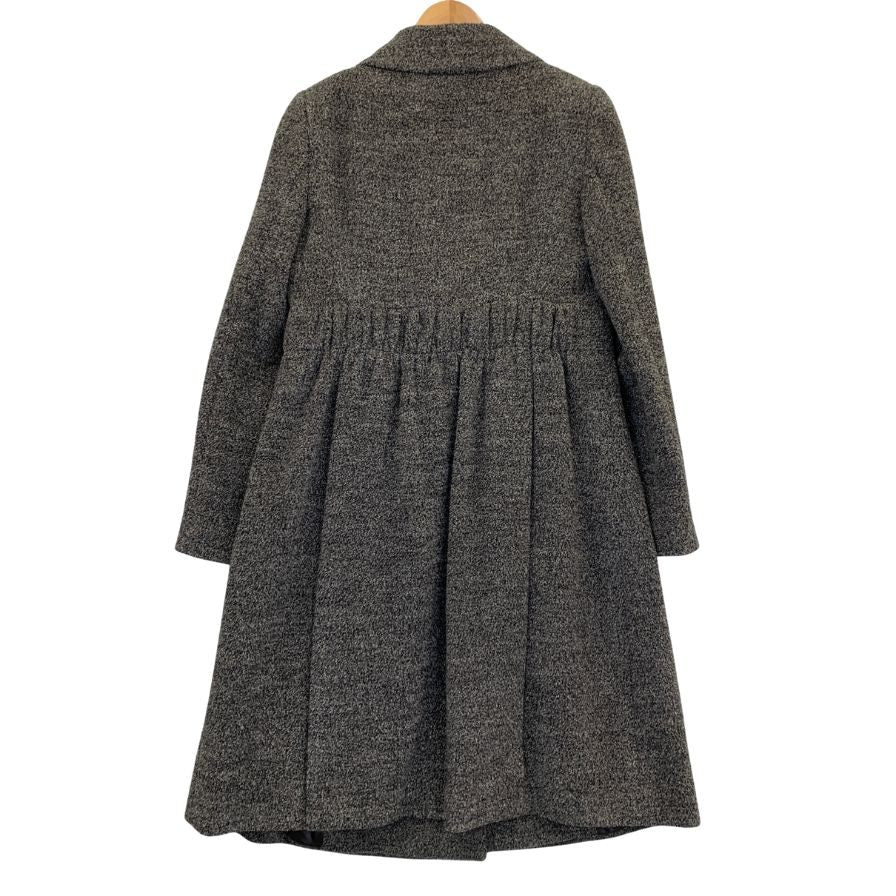 美品◆アルマーニ コレツィオーニ ロングコート ウール ノーカラー ロング丈 ブラウン レディース サイズ42 ARMANI COLLEZIONI 【AFA15】