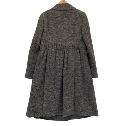 美品◆アルマーニ コレツィオーニ ロングコート ウール ノーカラー ロング丈 ブラウン レディース サイズ42 ARMANI COLLEZIONI 【AFA15】