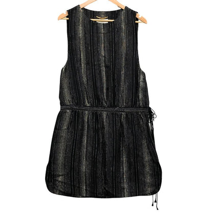 極美品◆サンローラン パリ ノースリーブ ワンピース シルク 2019 レディース サイズ42 ブラック SAINT LAURENT PARIS 【AFB13】