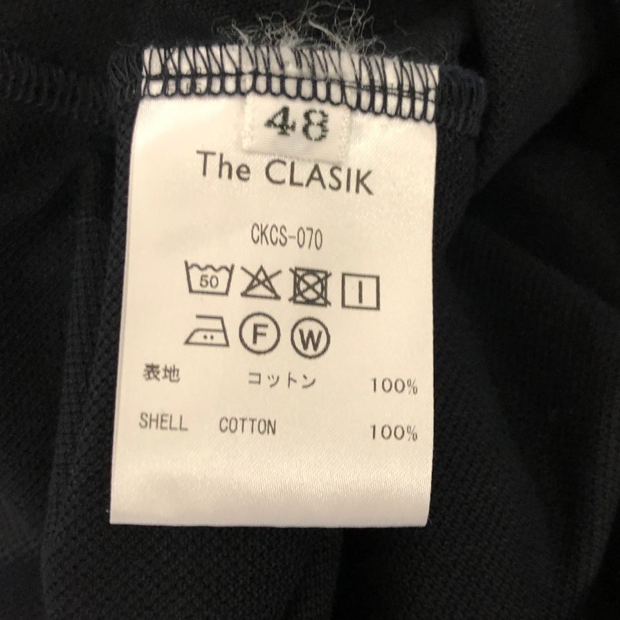 美品◆ザ クラシック 半袖ポロシャツ ブラック メンズ サイズ48 THE CLASIK 【AFA24】
