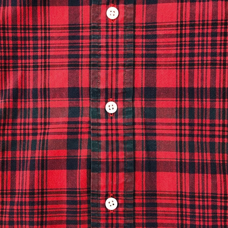 ラルフローレン チェックシャツ レッド系 メンズ サイズL RALPH LAUREN【LA】