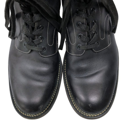 フット ザ コーチャー レースアップブーツ サイズ8 ブラック レザー  foot the coacher ブーツ 約26.0cm【LA】【中古】