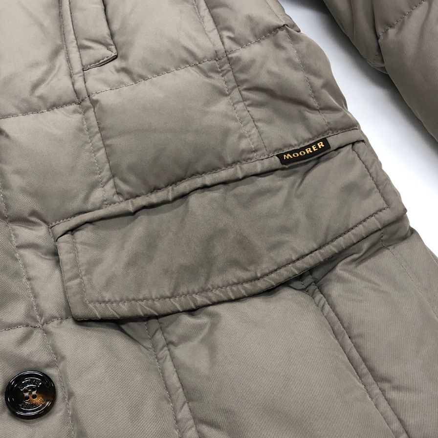 美品◆ムーレー ダウンジャケット モーリス KM イタリア製 メンズ グレー サイズ44 MOORER 【AFF21】