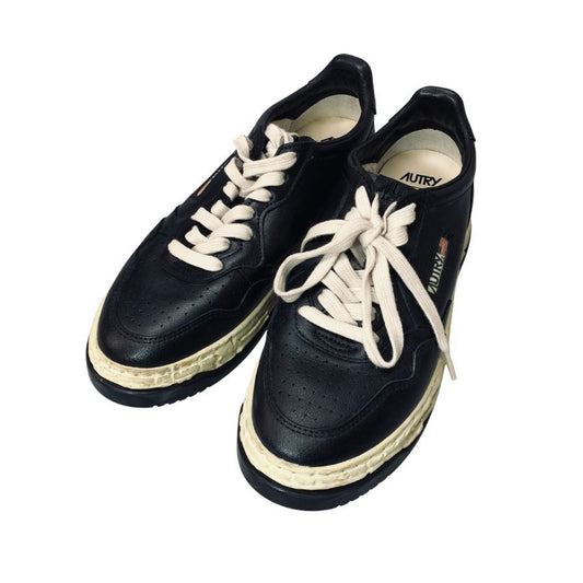 オートリー×ミハラヤスヒロ 25AW ローカットスニーカー メダリスト サプビント ロウ マン 炙り加工 ネイビー ユニセックス サイズ40 Autry×MIHARA YASUHIRO 約25.5cm【AFC43】