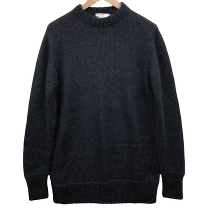 極美品◆フェンディ ニットセーター モヘヤ シルク混 メンズ サイズ42 ブラック FZZ546 Z4D FENDI 【AFB29】