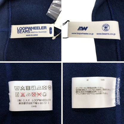 美品◆ループウィラー カーディガン スウェット ポケット メンズ サイズL ブルー LOOPWHEELER 【AFB20】