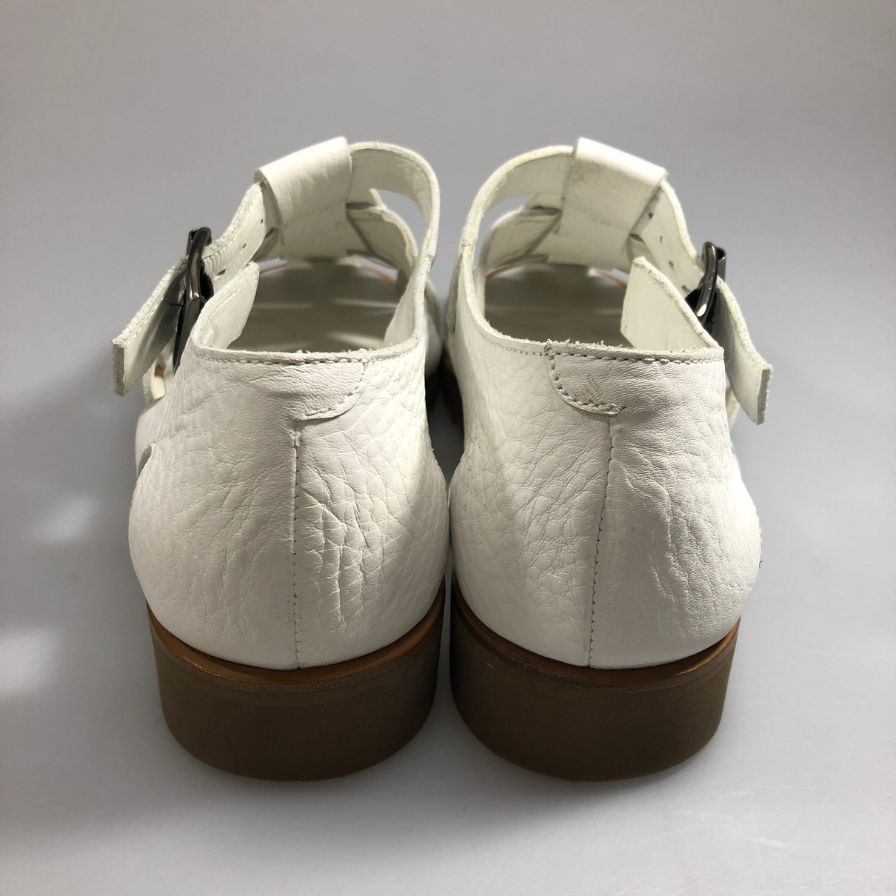 パラブーツ パシフィック スポーツ グルカサンダル ホワイト レザー サイズ39 Paraboot PACIFIC SPORT 約24.0cm【AFC32】