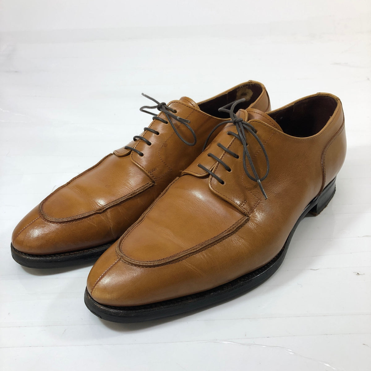 トレーディングポスト レザーシューズ 8210 Uチップ ライトブラウン メンズUK7 tradingpost 約25.5cm【AFC6】