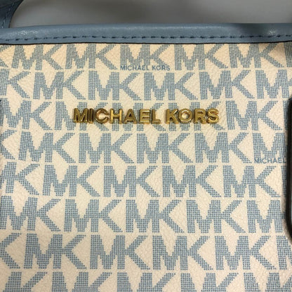 マイケルコース ラージトートバッグ エヴァ ロゴ シグネチャー ブルー系  MICHAEL KORS【AFE6】