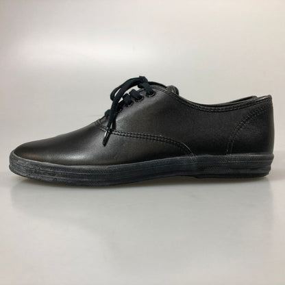 コムデギャルソン レザースニーカー プレーントゥ ブラック レディース サイズ23.0 COMME des GARCONS 約23.0cm【AFC44-2】