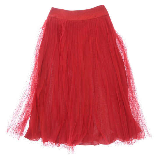 Good condition◆Dior skirt pleated ladies red size 38 8C21345A1810 DIOR [AFB17] 
