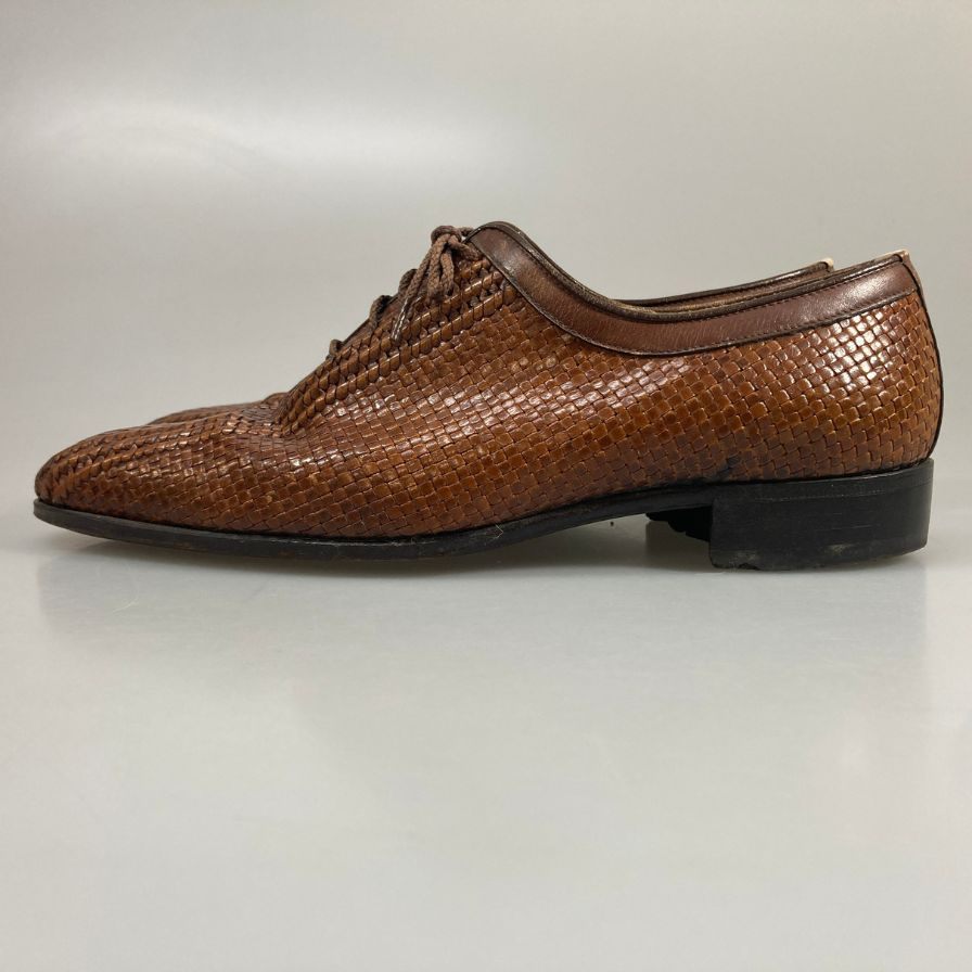 マレリー 7141 レザー編み込みシューズ 25EEcm Marelli 約25.0cm【AFC30】