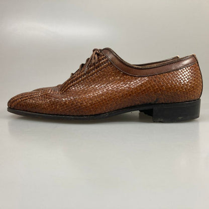 マレリー 7141 レザー編み込みシューズ 25EEcm Marelli 約25.0cm【AFC30】