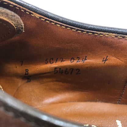 オールデン レザーシューズ Vチップ モディファイドラスト 54672 カーフ サイズ7D メンズ ブラウン Alden ビジネスシューズ 約25.0cm【LA】【中古】