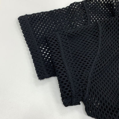 美品◆オットダム メッシュ シャツ レディース サイズ42 ブラック ottod'ame 【AFB32】