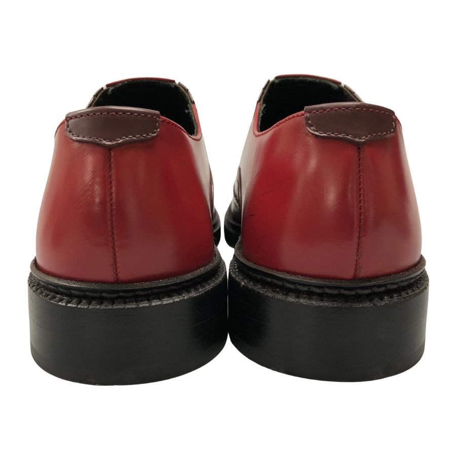 エヴィス 山根靴店 レザーシューズ スリッポン  2021 サイズ8.5 メンズ レッド EVISU YAMANE SHOES 約26.5cm【AFC44】