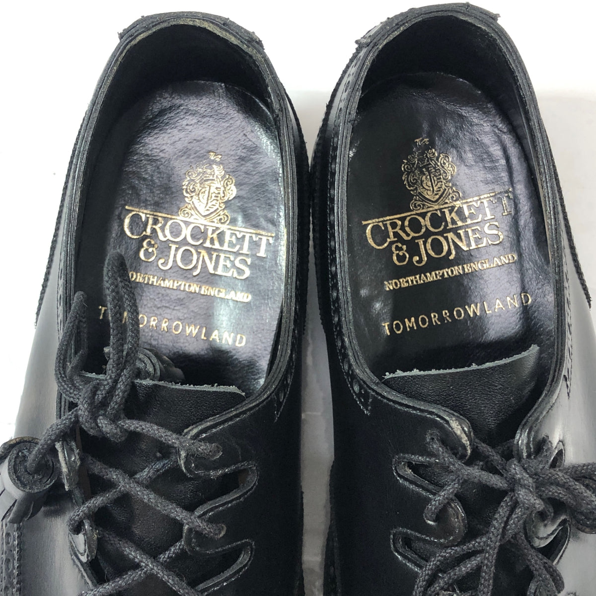 クロケット＆ジョーンズ GHILLIE  ギリーシューズ カーフ ブラック サイズUK6.5E  Crockett & Jones 約25.0cm【AFC29】