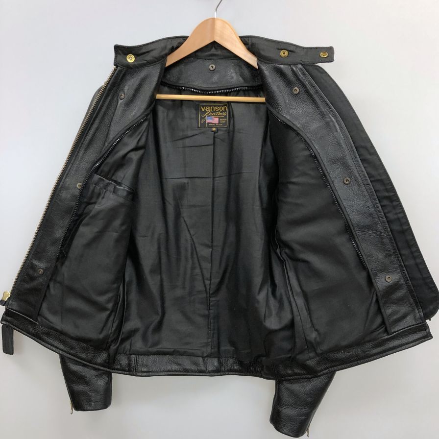 vintage 90's 牛革 レザージャケット 中綿 ブラック L 90s GAP オールドギャップ 肉厚 レザージャケット 黒 XXL T