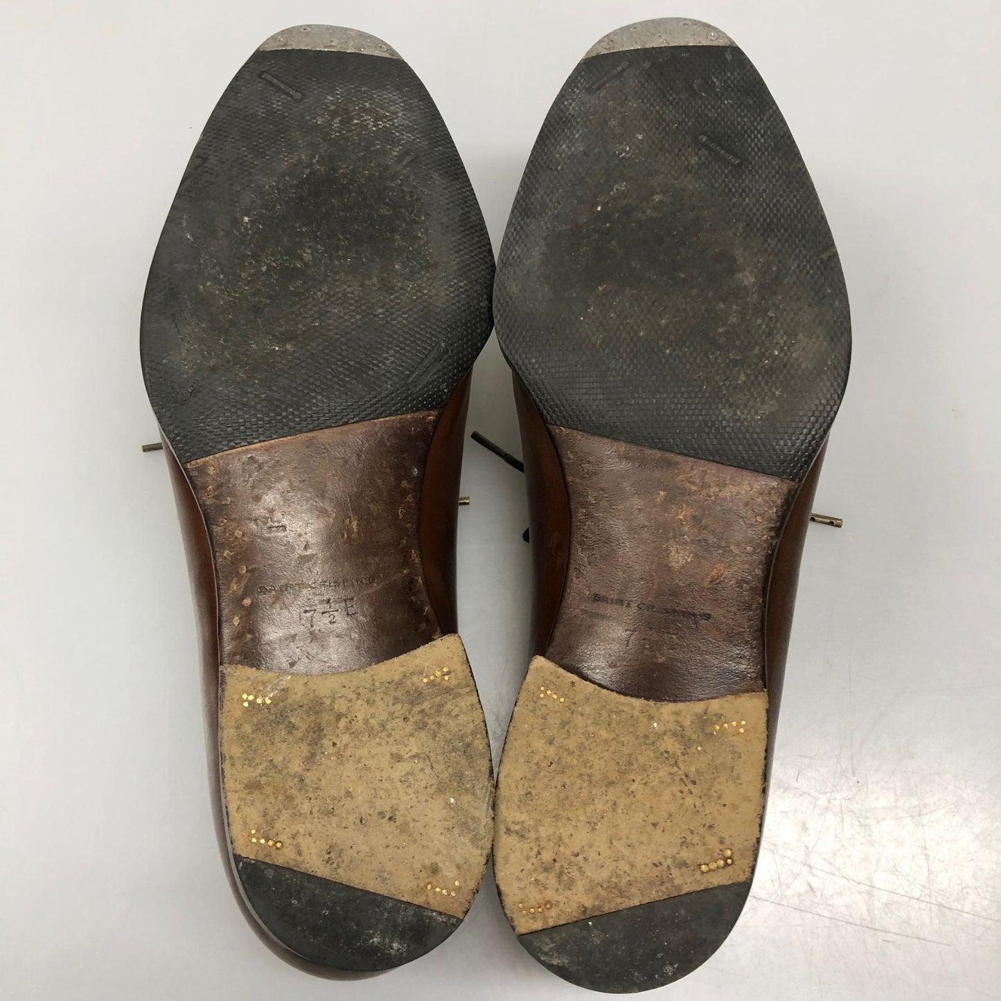 サンクリスピン AZALEA レザーシューズ Uチップ カーフ メンズ ブラウン サイズUK7.5 Saint Crispin's ビジネスシューズ 約26.0cm【LA】【中古】