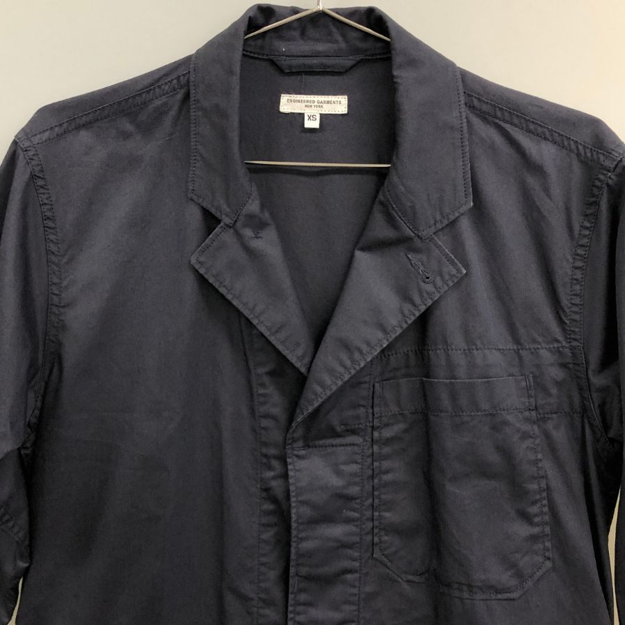美品◆エンジニアド ガーメンツ 綿100% シャツ メンズ サイズ XS ネイビー ENGINEERED GARMENTS 【AFB13】