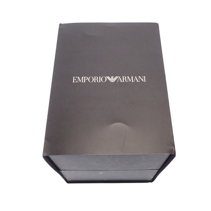 Used ◆Emporio Armani watch AR-0392 Black dial Leather belt Quartz EMPORIO ARMANI [AFI18] 