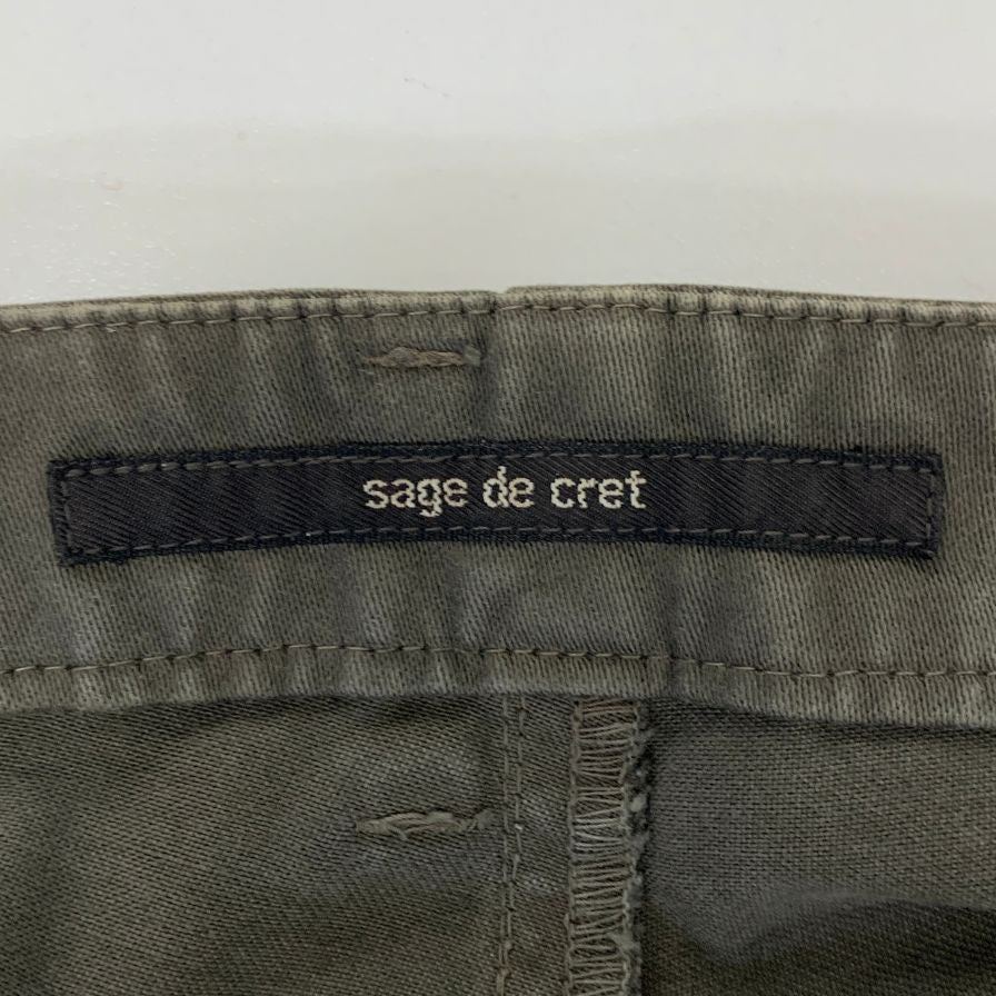 サージュデクレ カーゴパンツ コットン カーキ メンズ サイズL sage de cret 【AFB23】