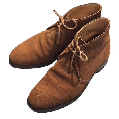 クロケット&ジョーンズ チャッカブーツ チャートシー スエード ライトブラウン メンズ サイズUK7E CROCKETT&JONES CHERTSEY ブーツ 約25.5cm【LA】【中古】