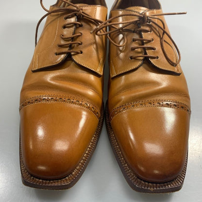 サントーニ レザーシューズ 5401 パンチドキャップ トゥ ブラウン系 サイズ7 メンズ SANTONI 約26.0cm【AFD12】