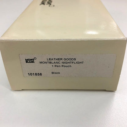 モンブラン ペンケース ナイトフライト 1本用 ブラック レザー Mont Blanc【AFI18-2】【中古】
