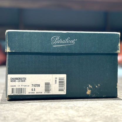 パラブーツ レザーシューズ シャンボード Uチップ ノワール ブラック サイズUK6.5 Paraboot ビジネスシューズ 約25.0cm【LA】【中古】