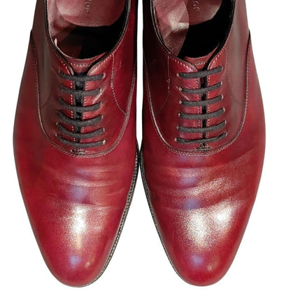 ジョンロブ レザーシューズ シートン プレーントゥ カーフ バーガンディ サイズ7E メンズ JOHN LOBB SEATON ビジネスシューズ 約26.0cm【LA】【中古】