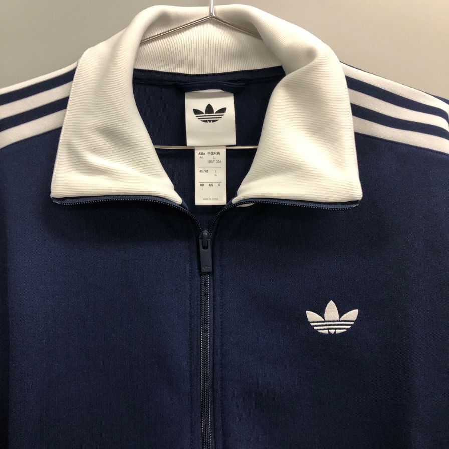 極美品◆アディダス ジャケット クラシック トラックトップ ネイビー ユニセックス サイズXL ADIDAS 【AFB4】