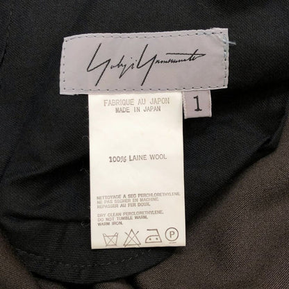 ヨウジヤマモト スラックス ウール オリーブ メンズ サイズ1 FV-P30-526 yohji yamamoto femme 【AFB22】