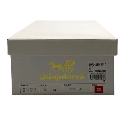 新宿屋 レザーパンプス シャーク 3072-295 ブラック 23.0cm レディース shinjukuya 約23.0cm【7-7】